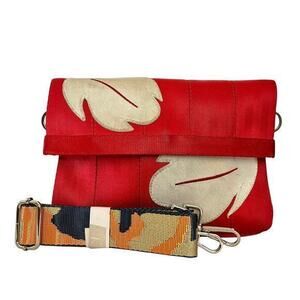 Harveys x Disney Lilo Leaves Red Seatbelt Mini Foldover Clutch Crossbody Handbag